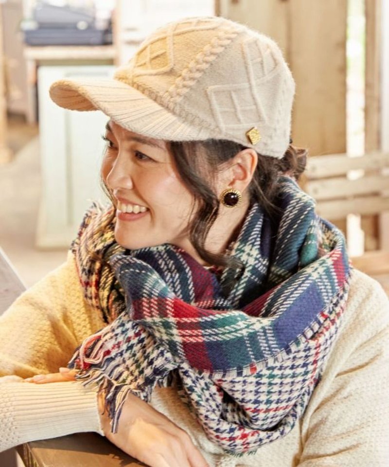 【熱門預購】簡約金屬墜飾絞花針織帽 馬術帽 (4色) LCOP0306 - 帽 - 其他材質 多色