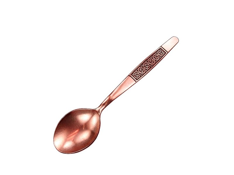 Handmade Spoon Daily Use Elegant Dining Table Décor - 刀/叉/湯匙/餐具組 - 銅/黃銅 橘色