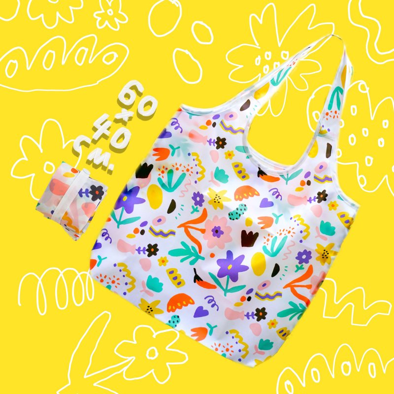 RANDOM FLOWERS FOLDABLE BAG - 其他 - 其他材質 白色