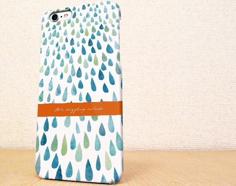 (Free shipping) iPhone case GALAXY case ☆ Soft rain in the rainy season Smartphone case - Phone Cases - Plastic Green