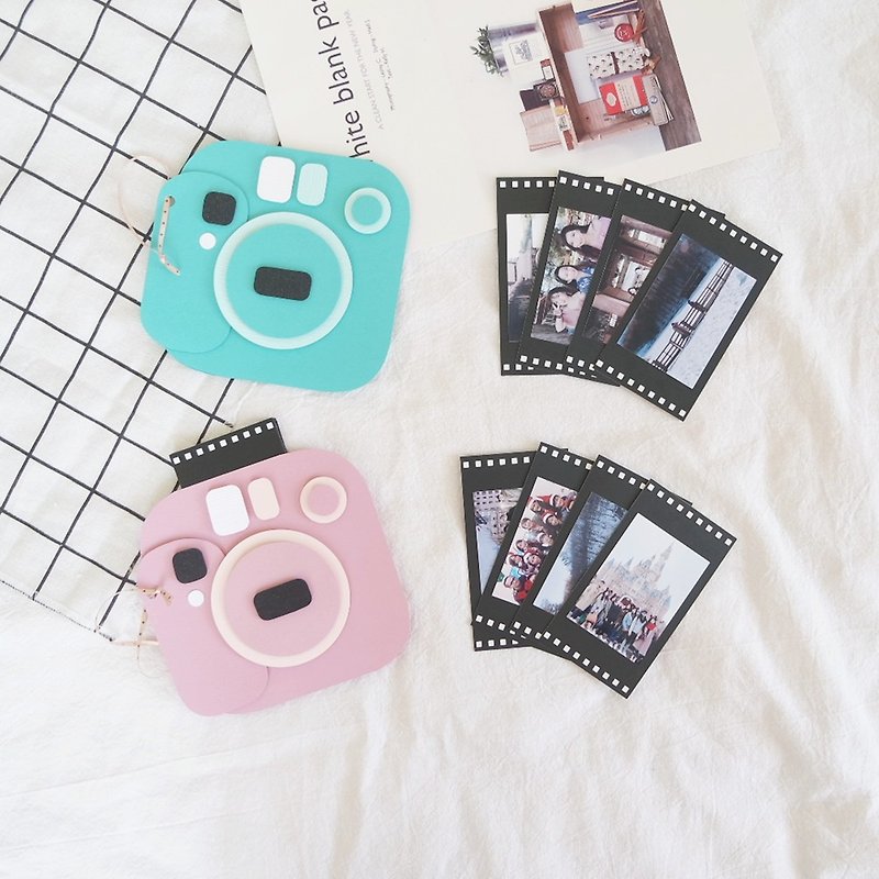 Spot / mini Macaron Polaroid Camera Modeling Handmade Card Negative Small Card Valentine's Day Gift - Cards & Postcards - Paper 
