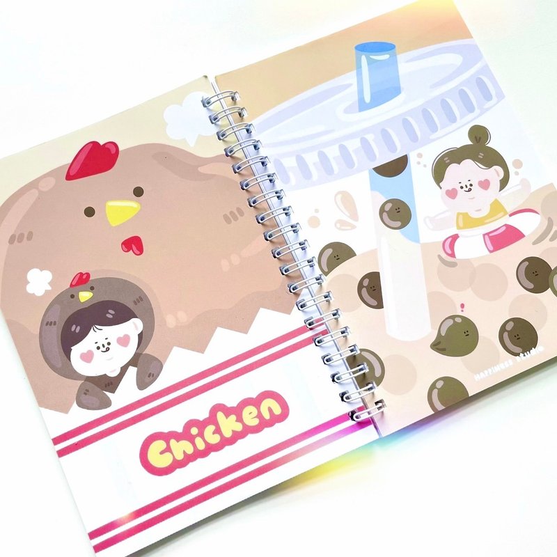 A steamed bun/chicken chop milk type coil notebook portable notebook - Notebooks & Journals - Paper 