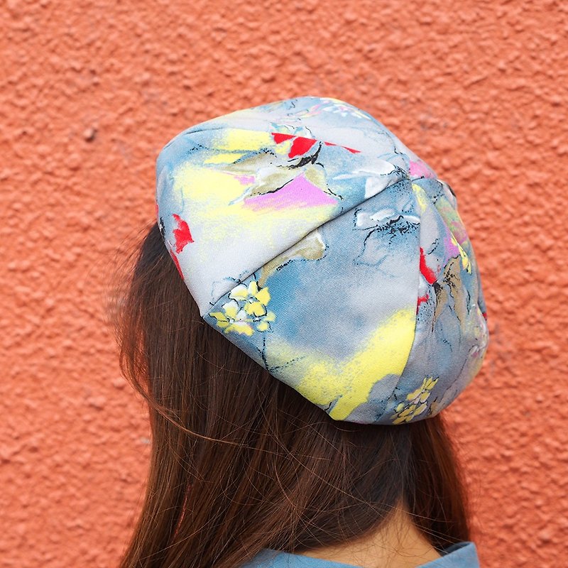 Handmade double-sided Berets - Hats & Caps - Cotton & Hemp Gray