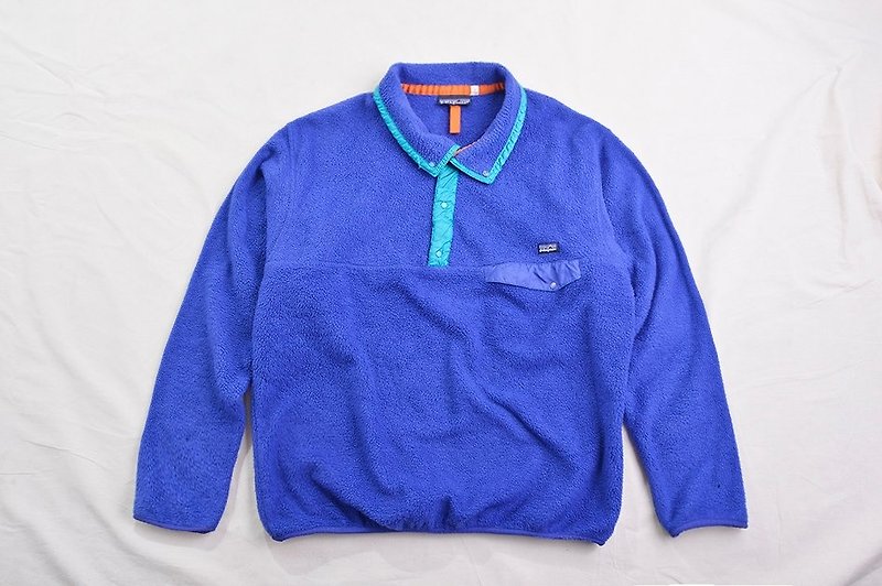 Vintage patagonia bristles top vintage - เสื้อยืดผู้ชาย - เส้นใยสังเคราะห์ สีน้ำเงิน