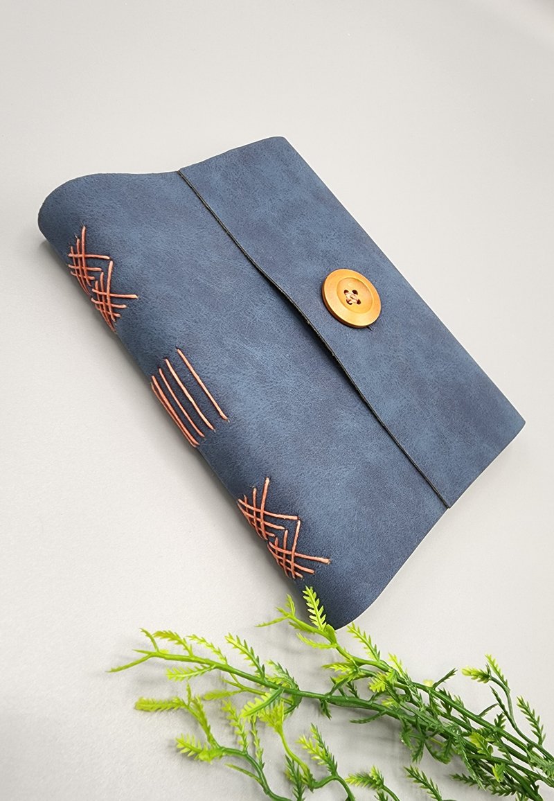 Tribal Mixed Stitching Journal - Sued Faric (Aegean Blue) - 筆記本/手帳 - 環保材質 