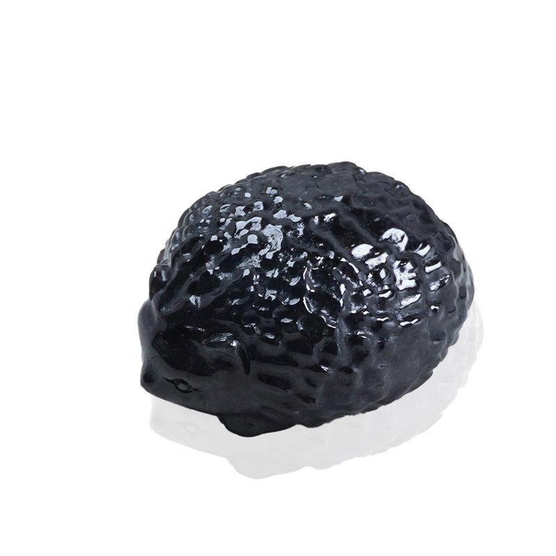 烏雞種翡翠刺蝟擺飾擺件 | 天然緬甸玉A貨翡翠 | 送禮 - 金工/飾品 - 玉石 黑色