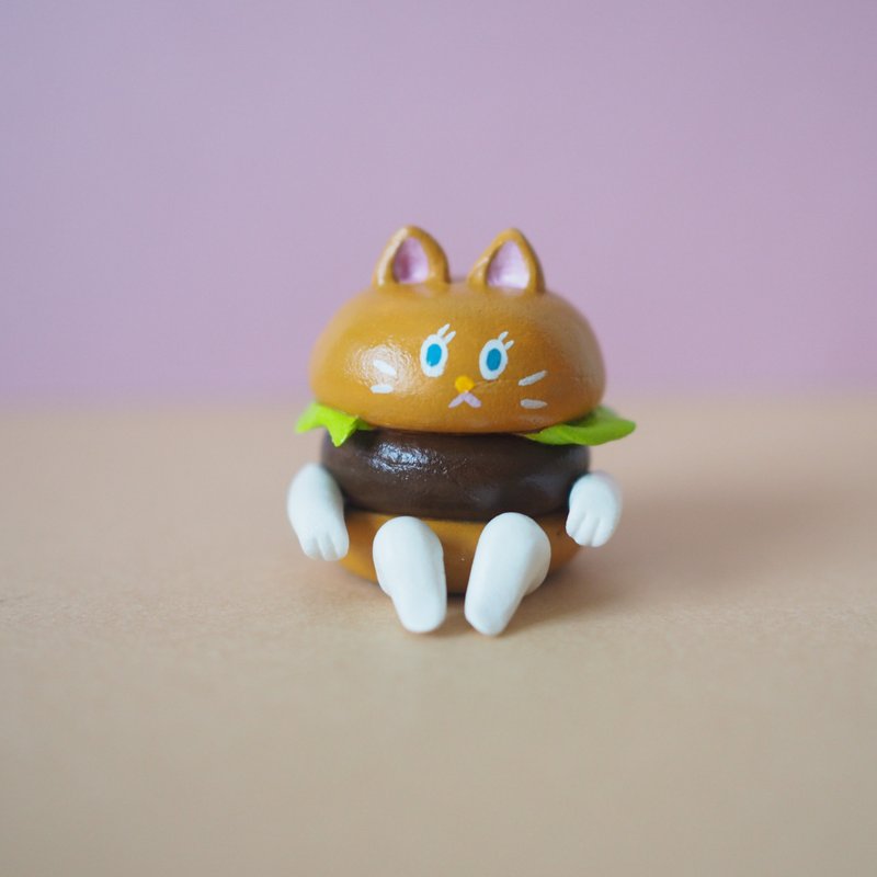 Cat Burger - 公仔/玩偶 - 黏土 橘色