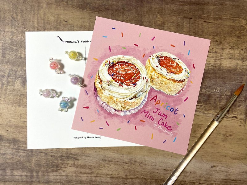 Hand drawn food postcard - Cards & Postcards - Paper Multicolor