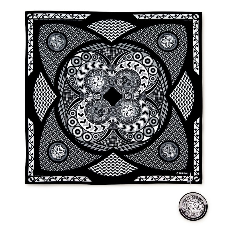 Tā moko Bandana - BACK IN BLACK - Bow Ties & Ascots - Cotton & Hemp 