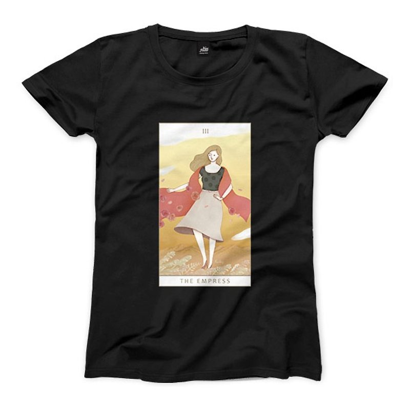 III | The Empress - Black - Women's T-Shirt - เสื้อยืดผู้หญิง - ผ้าฝ้าย/ผ้าลินิน 