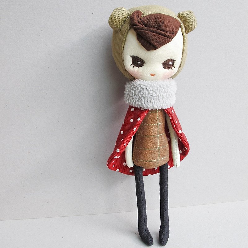 Little ladybug fairy A2 - Stuffed Dolls & Figurines - Cotton & Hemp Red