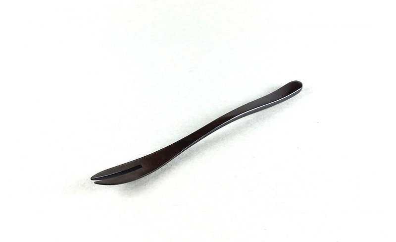 さくらデザートフォーク　黒摺 - 刀/叉/湯匙/餐具組 - 木頭 黑色