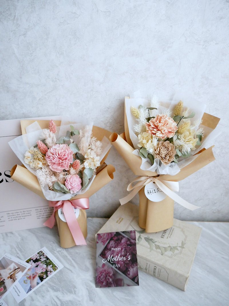 [Small and Medium Sola Carnation Bouquet] Mother’s Day Gift/Mother’s Day Bouquet - ช่อดอกไม้แห้ง - พืช/ดอกไม้ หลากหลายสี