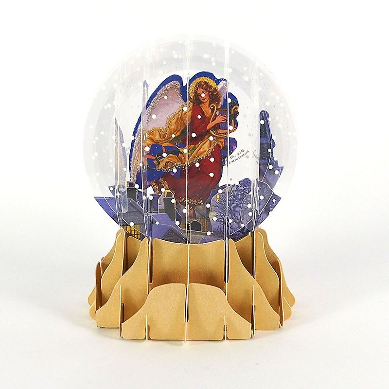 Christmas Angel Snowball Stereo Christmas Card [Up With Paper] - Cards & Postcards - Paper Multicolor