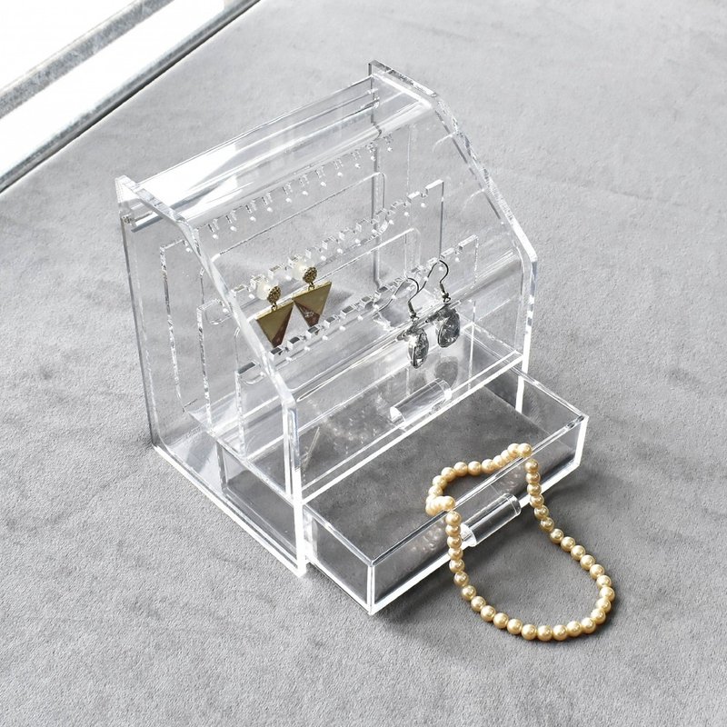 Clear Acrylic Earring Keeper - Storage - Acrylic Transparent