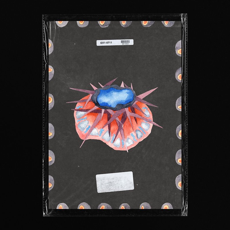 [Send you a sea urchin from Mars] hand-painted card - Cards & Postcards - Paper 