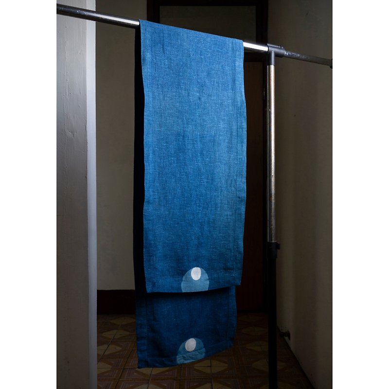The Square Series_Aizen table runner - Items for Display - Cotton & Hemp Blue