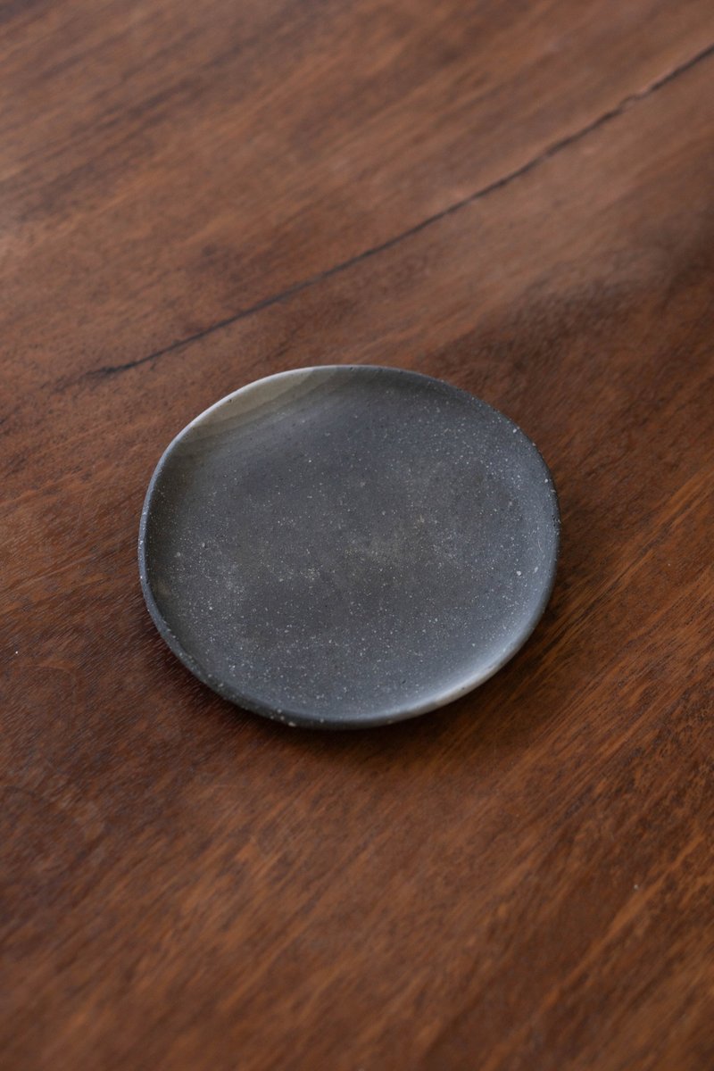 Ombre black and white small plate | trinket dish - Plates & Trays - Pottery Black