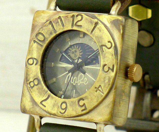 brass wrist watch