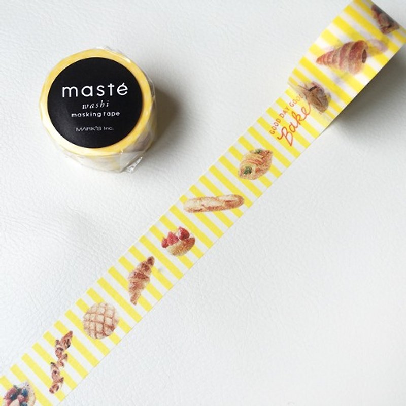 Mastee and paper tape Multi Amazing Life [Bakery (MST-MKT162-B)] - Washi Tape - Paper Yellow