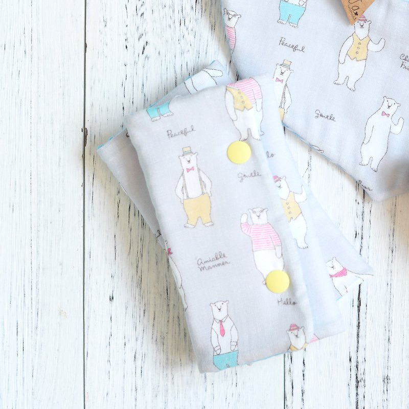 GENTLE BEAR BABY STRAP COVER SETS - Baby Gift Sets - Cotton & Hemp Silver