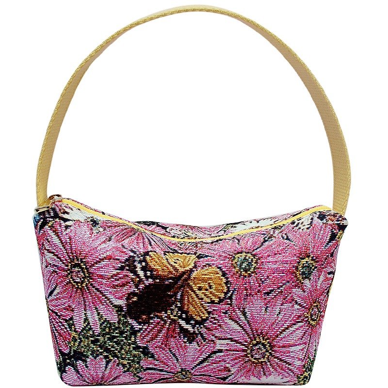 Handmade Cosmetic Bag  /  Makeup Bag  /  Jacquard Weave / Water Repellent - Handbags & Totes - Other Materials Multicolor