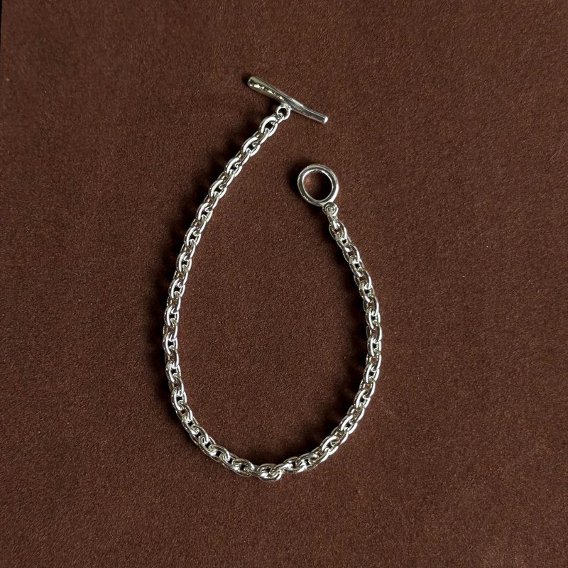 中性設計 Oval OT Bracelet - 手鍊/手環 - 純銀 銀色