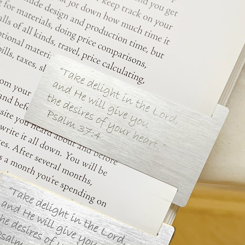 MURMUR Suan Sui Nian- Customized Lettering Metal Bookmark Gift - ที่คั่นหนังสือ - โลหะ สีเงิน
