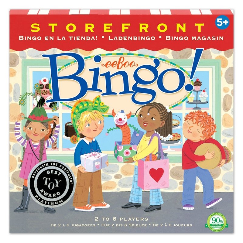 eeBoo Bingo Series - Storefront Bingo shopping street bingo game - บอร์ดเกม - กระดาษ 