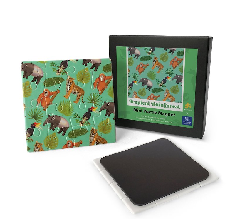 Mini Puzzle Magnet: Tropical Rainforest - Items for Display - Plastic 