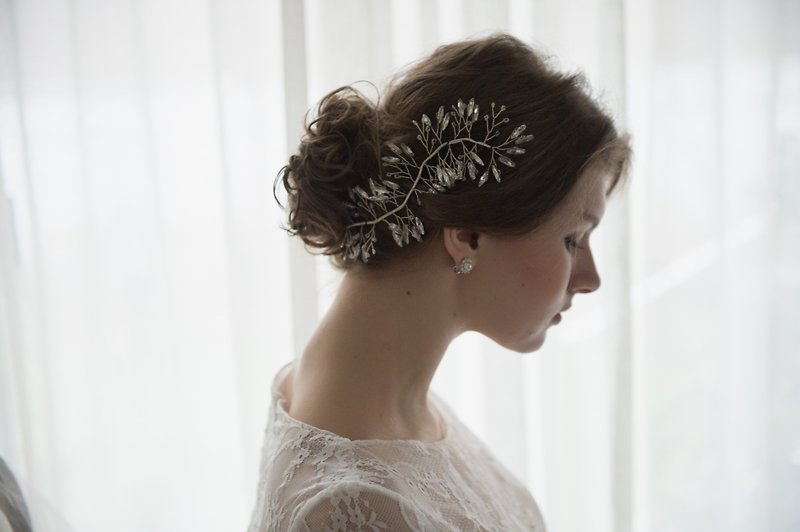 TWINKLE silver crystal bridal headpiece - Hair Accessories - Other Materials 