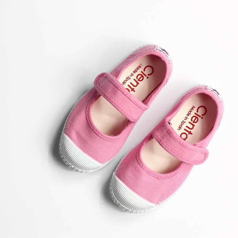 西班牙帆布鞋 CIENTA 76997 69 粉紅色 經典布料 童鞋 瑪莉珍 - 男/女童鞋 - 棉．麻 粉紅色