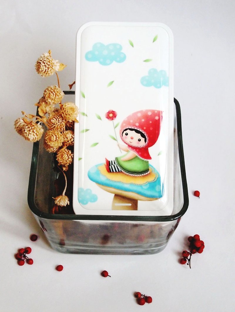 Painted Power Bank-Mushroom Little Red Riding Hood~Cultural and Creative Gifts - Chargers & Cables - Plastic 