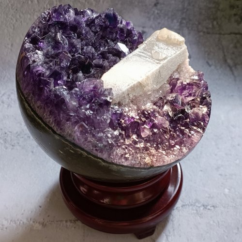 ピンクアメジストフラワーアゲート スフィア 7cm ブラジル産 天然石