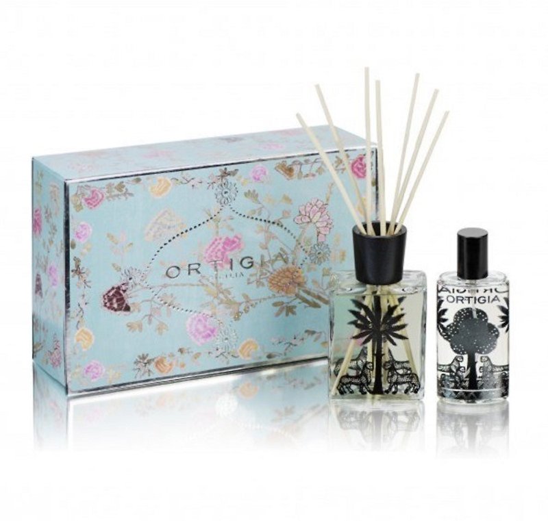 Ortigia Ortigia Early Spring Floral Home Fragrance Gift Set * With Original Gift Paper Bag / Orange - Fragrances - Glass 