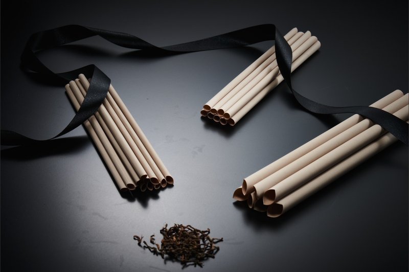 台灣茶吸管 環保吸管 自然分解吸管-Taiwan Tea Fiber Straw - 環保吸管 - 植物．花 卡其色
