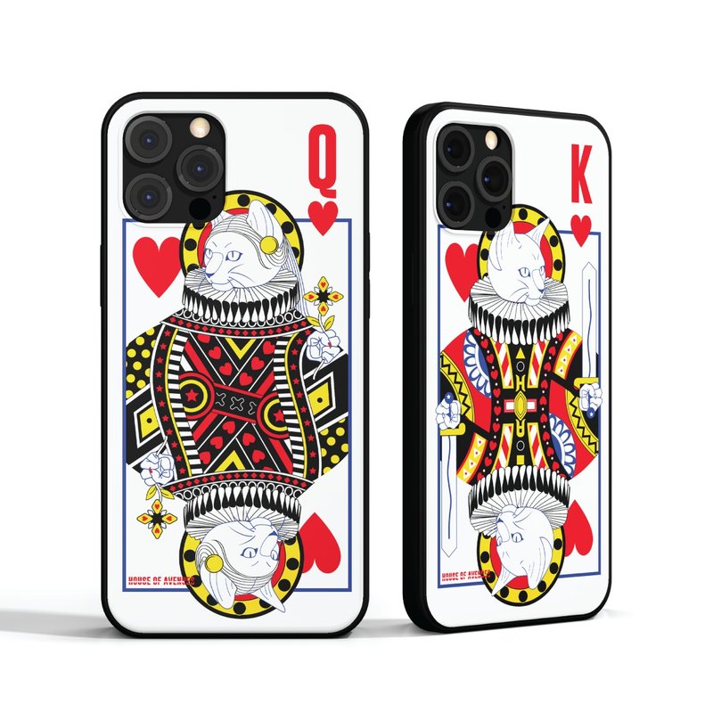 | HOA 原創設計手機殼 | Poker Cat情人節系列 | WHITE Q | - 手機殼/手機套 - 塑膠 多色