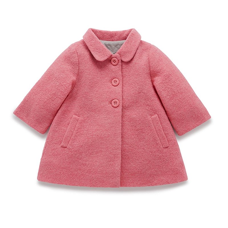 澳洲Purebaby嬰童羊毛大衣12M~3T 粉色 - 童裝外套 - 羊毛 