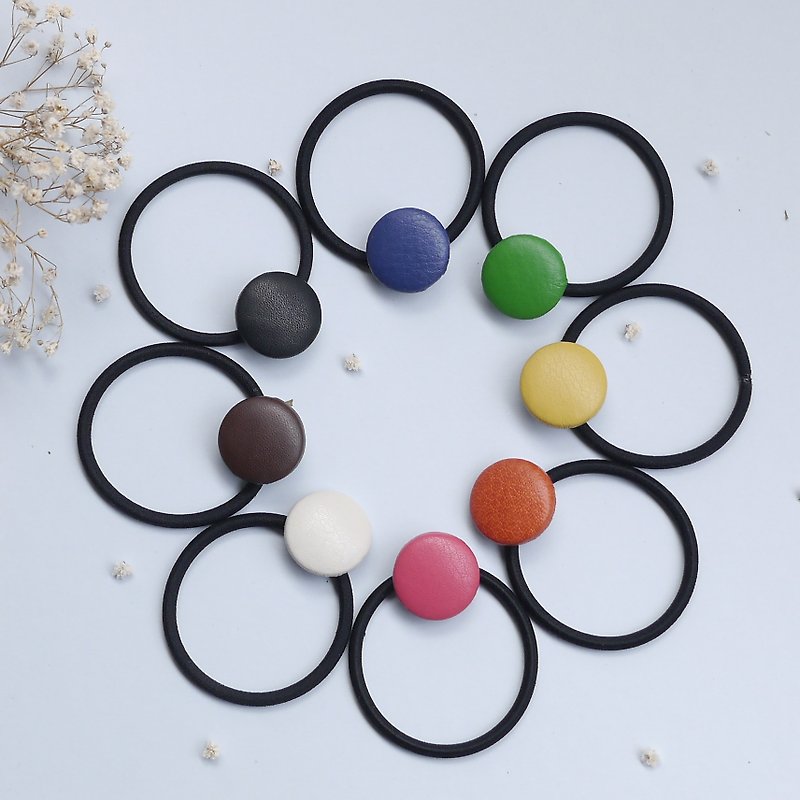 Round leather hair bundle**1 into** - Hair Accessories - Genuine Leather Multicolor