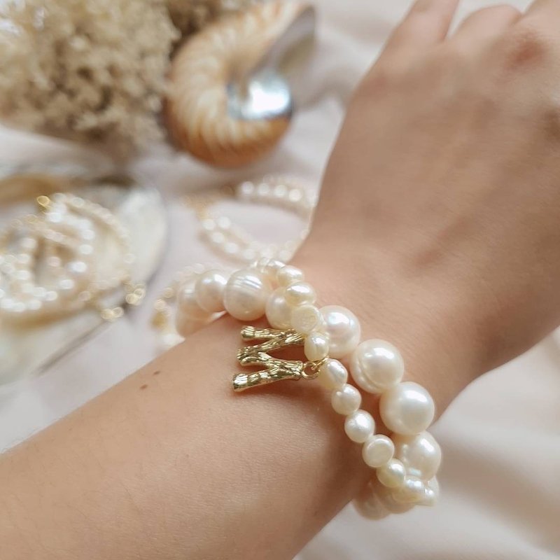 Double Strings Freshwater Pearl Bracelet  *Perfect Gift for Her* - Bracelets - Gemstone White