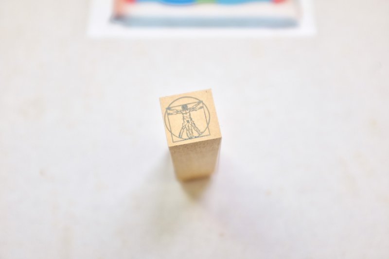 | Seal | No. 318 Homo Vitruvianus Golden Ratio - Stamps & Stamp Pads - Wood Khaki