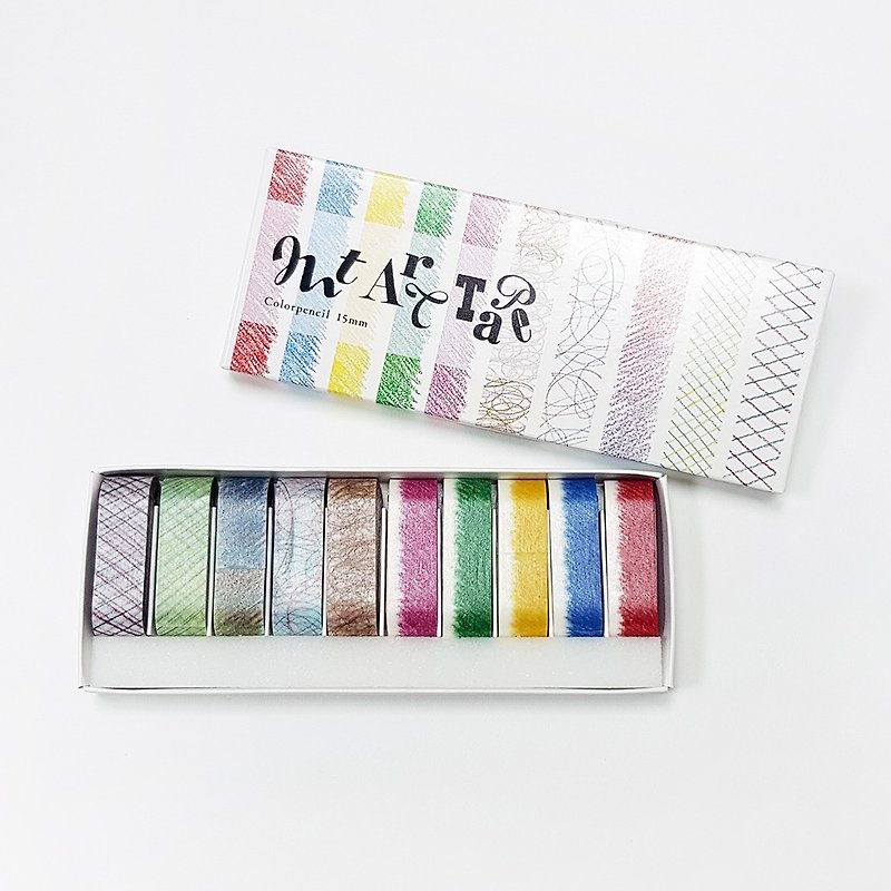 mt art tape Color Pencil Masking Tape 15mm (MTART03) - Washi Tape - Paper Multicolor