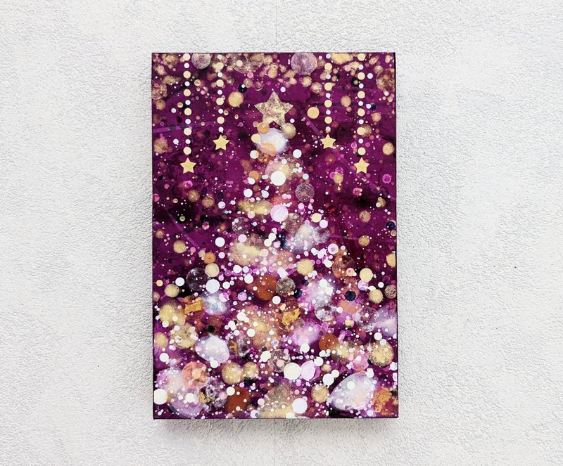 Christmas tree Purple - Posters - Wood Purple