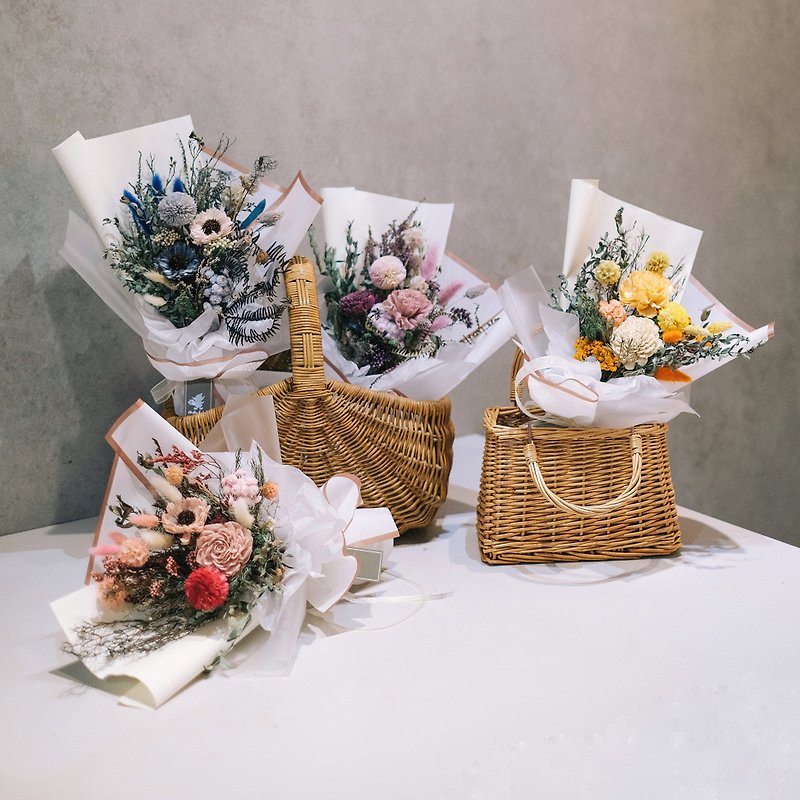 Angel Caramel Series|Dry Bouquet|Graduation Bouquet|-Valentine's Day Flower Gift Graduation Ceremony Birthday - Dried Flowers & Bouquets - Plants & Flowers Multicolor