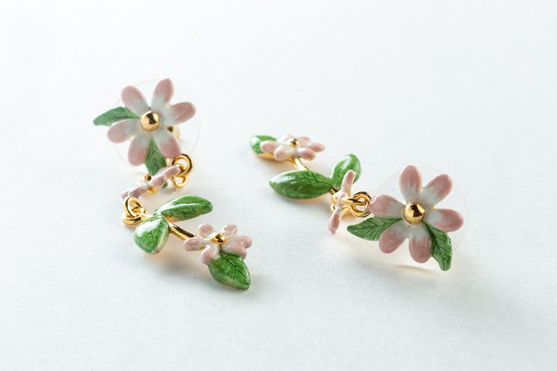 Copper & Brass Earrings & Clip-ons - Romantic Elf Flower Earrings/Ear Pins/ Clip-On