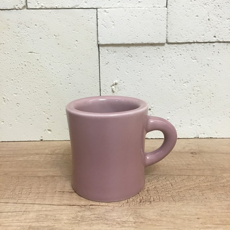 雙層小胖杯(豆沙粉) - 咖啡杯 - 瓷 粉紅色