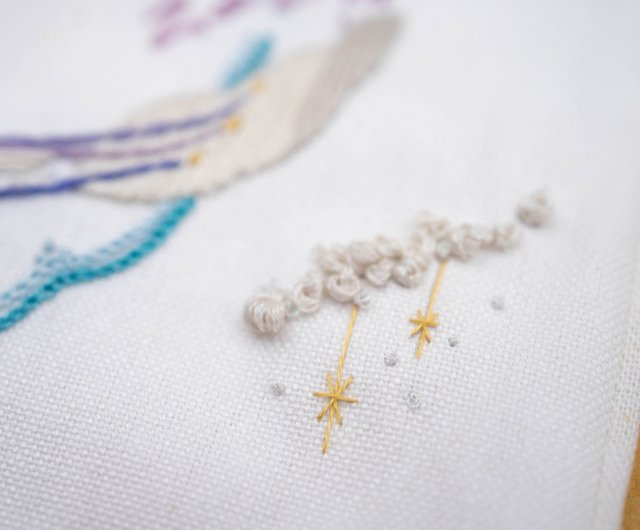 在庫あり】限定デザイン 立体雲刺繍 辰年布コートカレンダー 純手刺繍