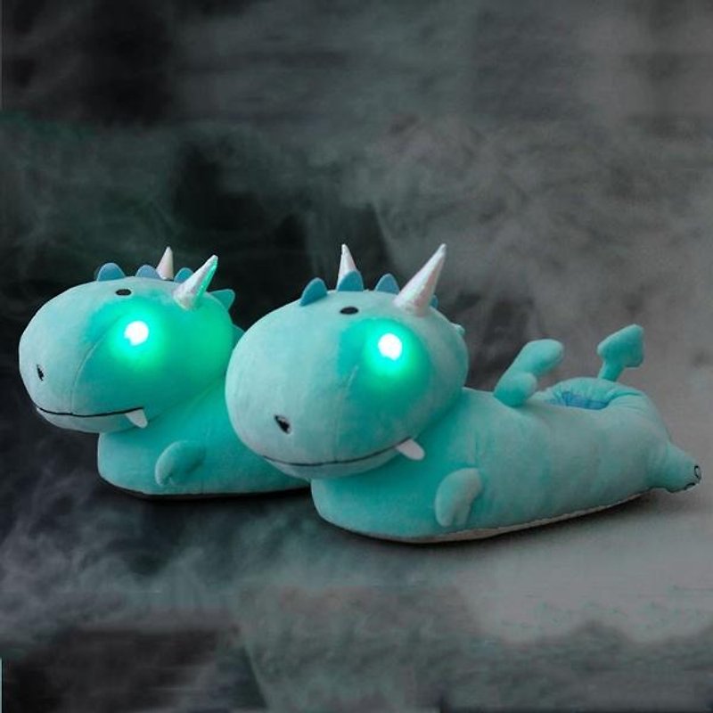Smoko Inc. Small dragon LED lights slippers - รองเท้าลำลองผู้หญิง - ผ้าฝ้าย/ผ้าลินิน 