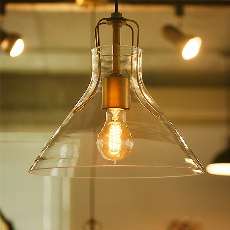 Olite- Olite conical chandelier - Lighting - Glass Gold