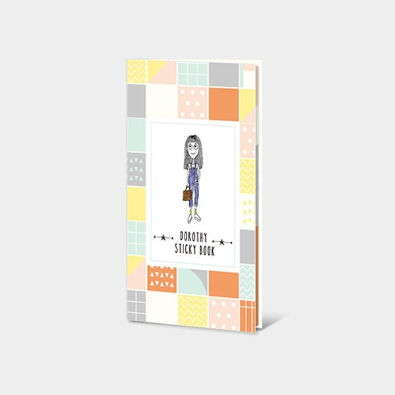 Dorothy shape sticky note book-suspenders girl (9AAAU0026) - กระดาษโน้ต - กระดาษ หลากหลายสี